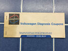 1971 Volkswagen BUS BUG GHIA VW Diagnosis Coupon Booklet  Original Westfalia