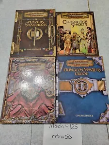WotC Dungeons and Dragons 3rd Edition Core Rulebook Set with Character Sheets - Picture 1 of 13