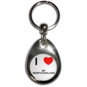Schlüsselanhänger My Newfoundland I Love Herz Träne Tropfen Metall (43 mm x 33 mm) - Bild 1 von 2