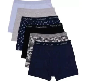 Calvin Klein Boys' Cotton Stretch Boxer Brief Underwear 6-pack Size M - Picture 1 of 4