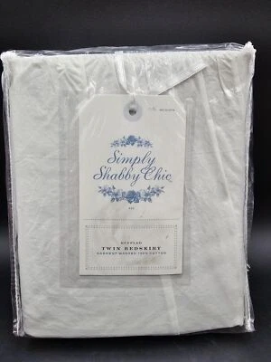 Falda de cama doble con volantes Shabby Chic 39” X 76”, 15” caída Foto 1 de 4