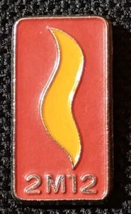 2M12 RED FLAME CANDIDATE BID CITY OLYMPIC PIN - Bild 1 von 2