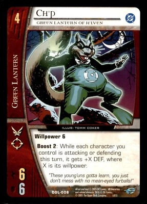 Ch'p - Green Lantern of H’Iven DGL-006 Green Lantern Corps VS System 2005 TCG CC - Image 1 of 2