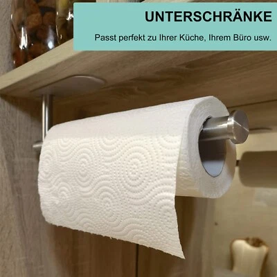 Halter Wandrollen Küchenrolle Edelstahl Papierrolle Handtuchhalter Ohne Bohre - Bild 1 von 4