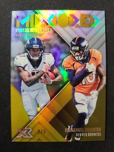 Q119 2017 MIRRORED GOLD /5 CARLOS HENDERSON EMMANUEL SANDERS BRONCOS #ED M-CE - Picture 1 of 2