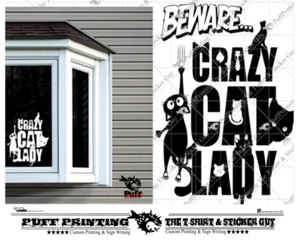 Crazy Cat Lady inspiriert Design Tier Zuhause Auto Wandkunst Aufkleber Vinyl Aufkleber - Bild 1 von 4