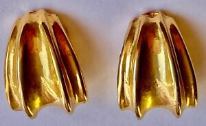 boucles d'oreilles dorée   style haute couture ,à clips - vintage 1990's - A2