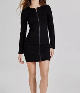 Guess Women's Black Long-Sleeve Corset Dress Size Large - Picture 1 of 3