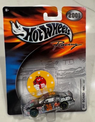 NASCAR 2001 Hot Wheels Ken Schrader #36 M&Ms 1/64 Diecast Pit Board Halloween - Image 1 of 3