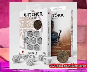 Würfelset The Witcher: "Geralt"  +Sammlermünze – Weiß & Silber - Bild 1 von 1