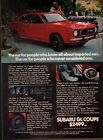 1972 Vintage ad Subaru Gl Coupe retro car Auto Vehicle photo red    02/22/23