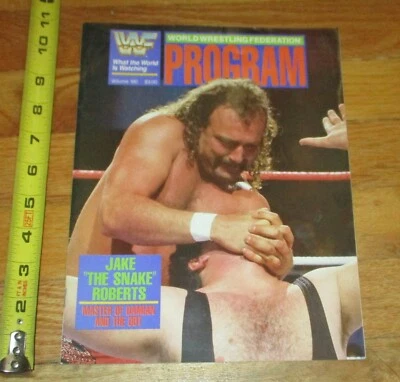 1988 WWF WWE Wrestling Program #160 Jake Roberts Big Bossman Rockers - Image 1 of 4