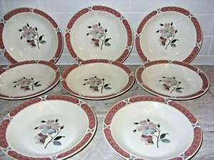 Wedgwood England China Albany 8 Rim Soup Cereal Salad 7" Bowls Very Good - Picture 1 of 10