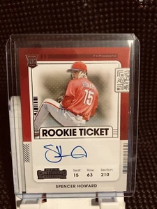 Spencer Howard 2021 Contenders Rookie Ticket Auto (RC) -Phillies - Picture 1 of 2