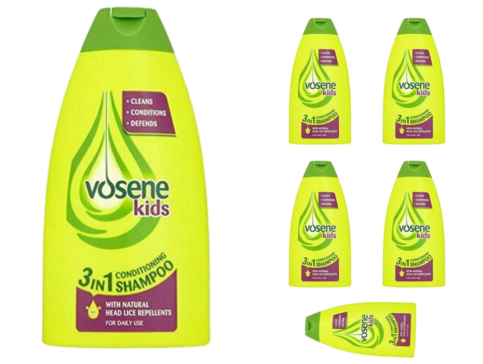 2 X Vosene Kids 3 in 1 Conditioning Shampoo 250ml Head Lice Repellent