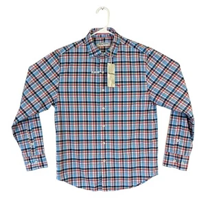 Tommy Bahama Mens Small Blue Plaid Siesta Key Shirt Button Up Long Sleeve New - Picture 1 of 7