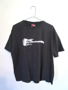 Vintage Y2K Fender Gitarre Logo T-Shirt Größe Large schwarz Rock & Roll Stratocaster - Bild 1 von 7