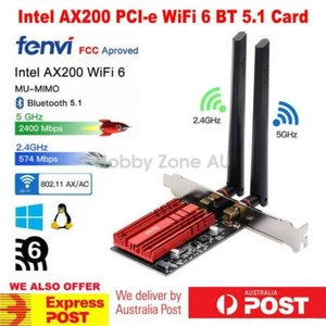 3000Mbps Intel AX200 Card WiFi 6 802.11ax PCI-E Wireless Adapter Bluetooth 5.1 - Picture 1 of 12