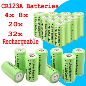CR123A RCR123 DL123A Rechargeable Batteries 3.7V Lithium-ion for Arlo Camera Lot - Picture 1 of 17