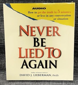 David J Lieberman Never Be Lied To Again - 2 Audio CDs Brand New - Picture 1 of 2