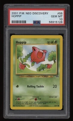2001 Pokemon Neo Discovery PSA 10 HOPPIP Non Holo #55 *NICE* Low POP7 - Image 1 of 2