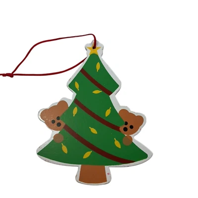 Árbol de Navidad de madera con osos adorno navideño vintage Kurt Adler 1987 Foto 1 de 4