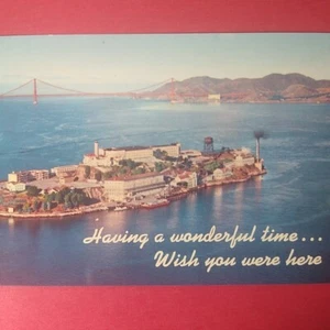Kalifornien Postkarte - Alcatraz Island San Francisco Wish You Were Here Humor - Bild 1 von 3