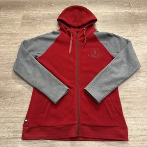 686 Jacket Mens Medium Red Gray Fleece Airflight Icon Full Zip Outdoor Hoodie - Picture 1 of 9