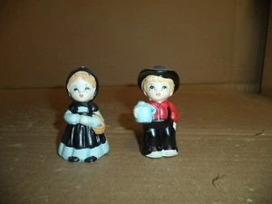 Vintage Amish Boy Girl Salt and Pepper Shakers Ceramic  Collectors/Kitchen - Picture 1 of 3