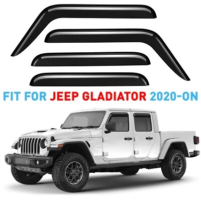 Deflectores de ventana lateral protectores de lluvia para Jeep Gladiator 2020-2025 Foto 1 de 4