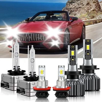 6x Faros LED HID Hi Lo Faros Antiniebla Para Mercedes-Benz SL63 AMG 2009-2012 Foto 1 de 4