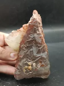360g Natural Fluorite Mineral Specimen Rare Dual Sided With Calcite Crystal - Picture 1 of 24