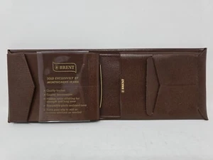 Vintage NOS BRENT Wallet Montgomery Award New with Tags Melo Tan Cowhide Bifold - Picture 1 of 10