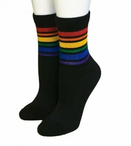Pride Socks Black Crew Athletic Rainbow Sock Brave - Bild 1 von 5