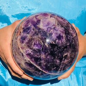 Palla energetica ametista da sogno naturale e bella 9,72 libbre esemplare minerale guarigione - Foto 1 di 14