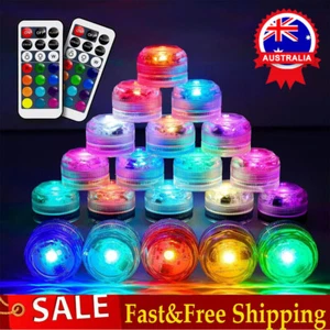 Fish Tank LED Light SubmersibAT Aqua Small Ball Underwater Remote Control Candle - Picture 1 of 14