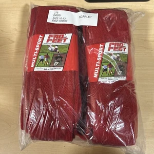 PRO FEET MULTI-SPORT SOCCER FOOTBALL SOFTBALL BASEBALL RED SOCKS 6 PAIR Sz 10-13 - Picture 1 of 4