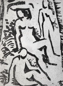 Ilgenfritz, Heinrich (1899 Nürnberg - 1969 Kleinmachnow) „Badende“ 1948 - Bild 1 von 7