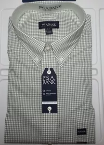 Jos A Bank Big Tall Dress Shirt 18 - 36/37 Traditional Fit Stretch Olive NWT JX - Picture 1 of 4