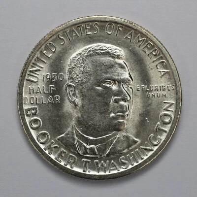 1950 S Booker T. Washington Silver Half Dollar UNC - Image 1 of 3