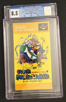 CGC 8.5 CIB Super Mario World: Super Mario Bros. 4 Super Famicom 1990 Foto 1 de 2