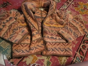Vtg Flashback womens L heavy tapestry fabric jacket Southwest muted tones 1990s - Picture 1 of 5