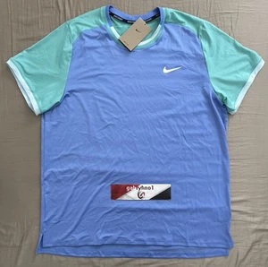 Nike Court Advantage Tennis Shirt Top FD5320-494 Royal Pulse Mens Size Medium - Picture 1 of 3