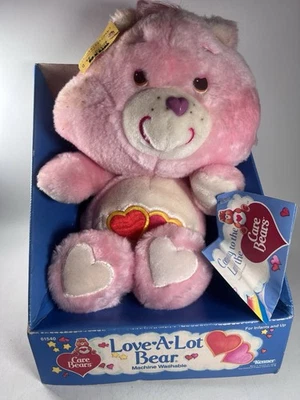 Vintage 1984 Kenner Care Bears Love-A-Lot Bear Plush 13” NIB w/ Tag - Image 1 of 4