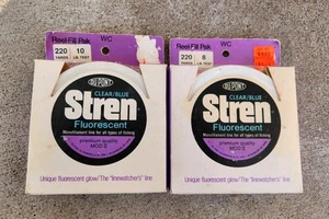 2 Vintage DuPont Stren monofile Angelschnur - 8 Pfund, 10 Pfund je 220 Yards Neu aus altem Lagerbestand - Bild 1 von 2