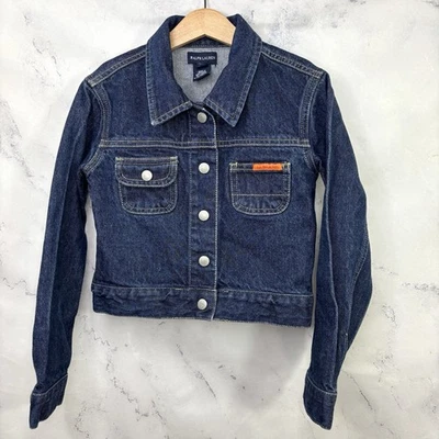 Vintage Polo Ralph Lauren Kid’s Trucker Denim Jean Jacket Youth Size 6 youth EUC - Image 1 of 4