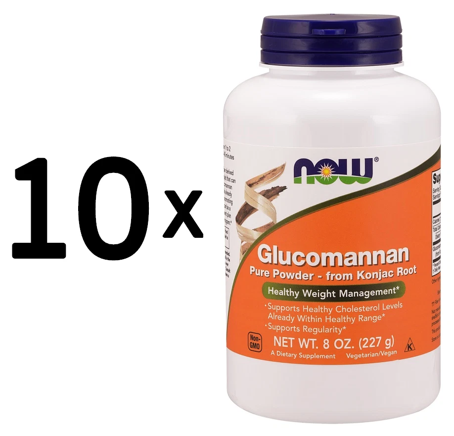 10 x NOW Foods Glucomannan, Pure Powder from Konjac Root - 227g (83,70 EUR/kg) - Bild 1 von 1