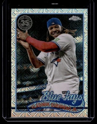 2024 Topps Series 1 1989 Silver Chrome Mojo Vladimir Guerrero Jr. Toronto Blue - Image 1 of 2