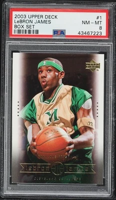 2003 Upper Deck Box Set LeBron James ROOKIE #1 PSA 8 NM-MT - Image 1 of 2