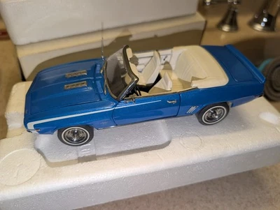 Franklin новый 1/24 69 1969 синий Chevrolet Camaro SS кабриолет новый в коробке - Изображение 1 из 4